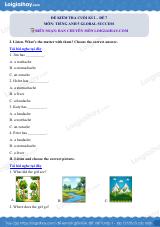 Đề thi học kì 2 Tiếng Anh 5 Global Success - Đề số 7